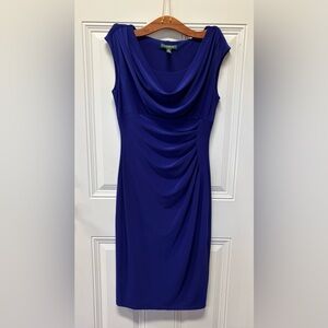 Lauren Ralph Lauren purple midi dress for women size 10